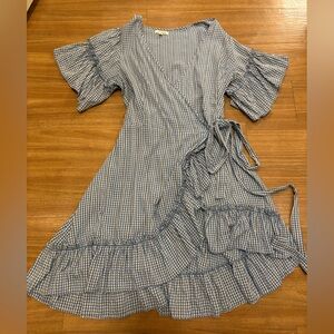 Max Studio Blue Gingham Dress